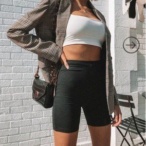 PRINCESS POLLY BLACK BERMUDA CYCLING SHORTS